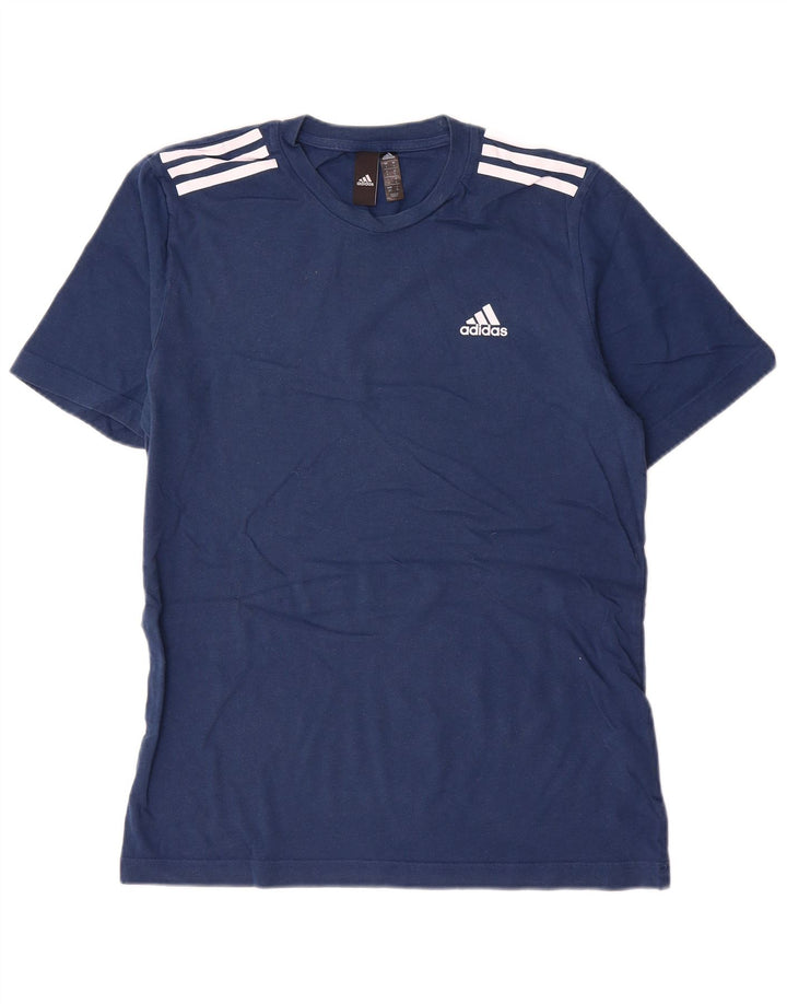 T-shirt Adidas da uomo Top Small in cotone blu navy