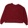 NIKE Womens Oversized Sweatshirt Jumper UK 16 Large Burgundy Cotton Vintage Nike and Second-Hand Nike from Messina Hembry 
