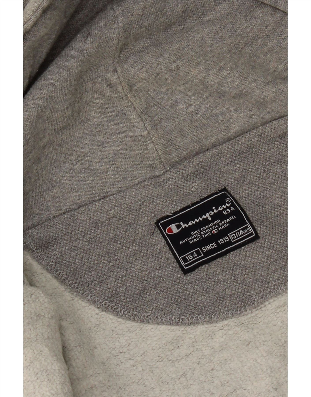 Maglione con cappuccio e zip grafica Champion da ragazzo 13-14 anni Grigio