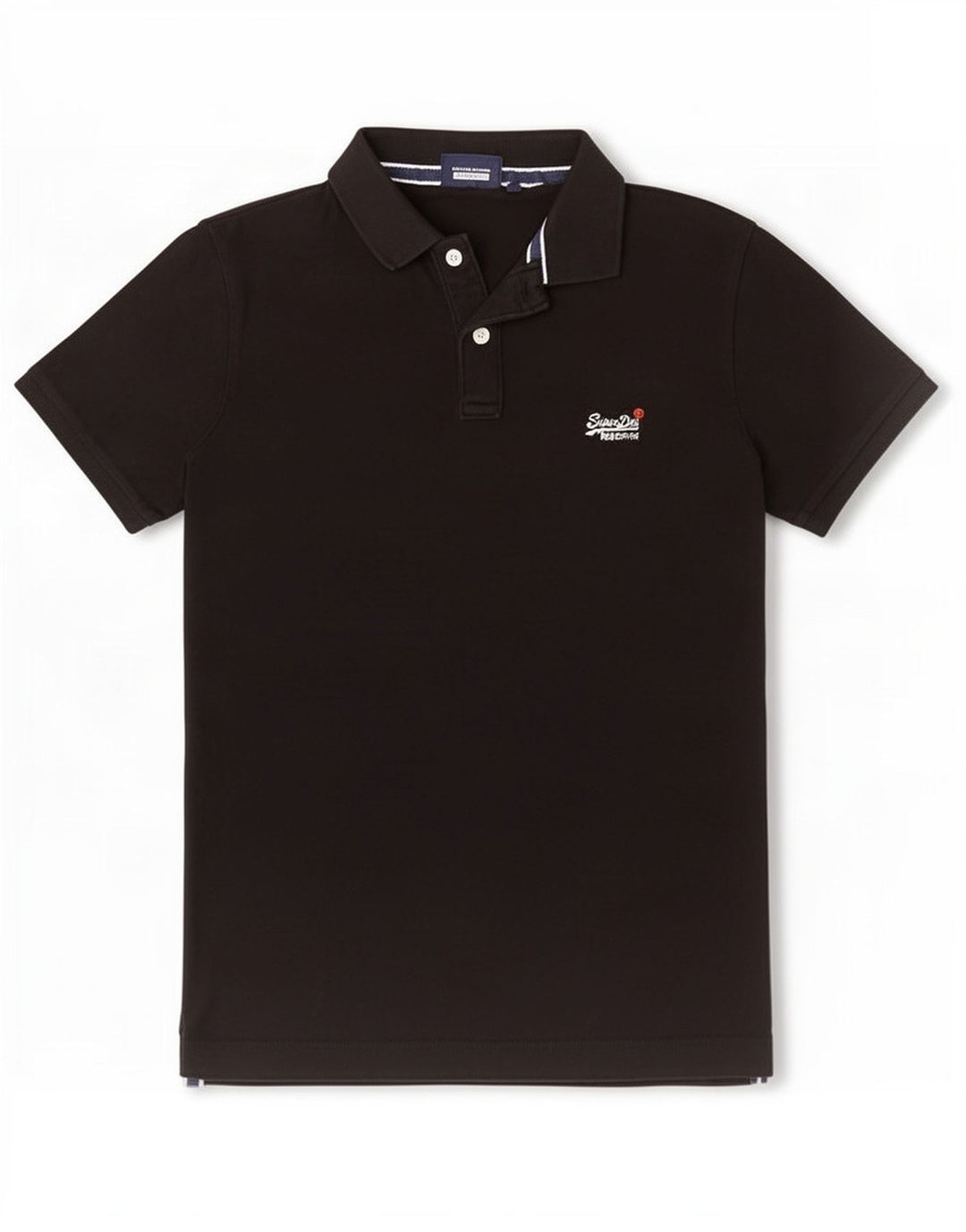 Polo da uomo Superdry in cotone nero medio