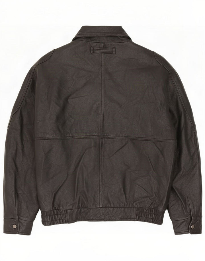 Giacca in pelle da uomo vintage UK 38 Medium Black