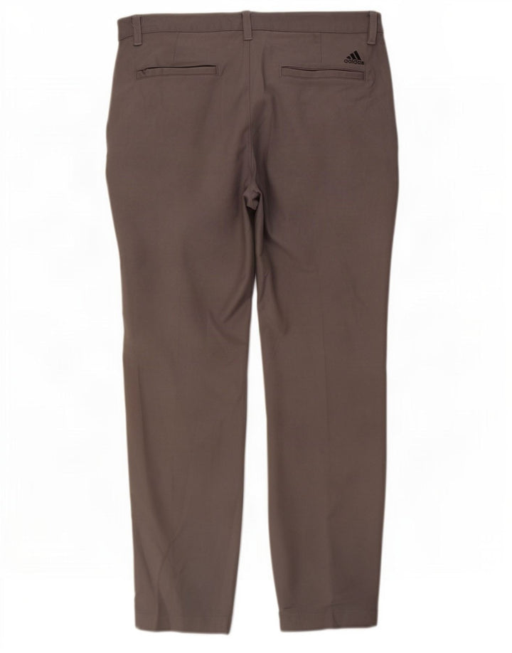 Pantaloni chino dritti da uomo Adidas W32 L30 poliestere grigio