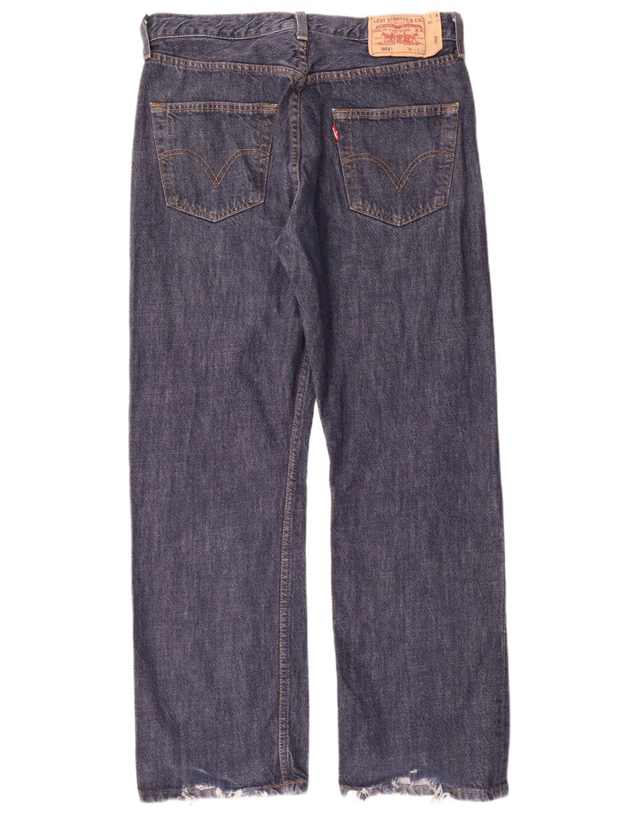 LEVI'S Jeans dritti da uomo 501 W34 L30 cotone blu navy