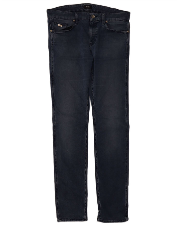 Jeans slim da uomo HUGO BOSS W34 L34 cotone blu