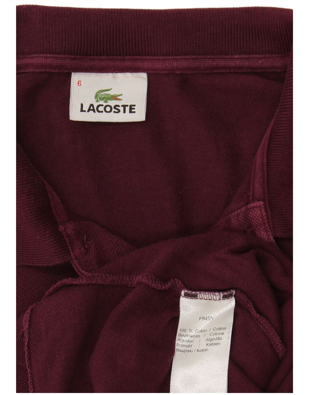 Polo da uomo LACOSTE taglia 6 XL in cotone marrone