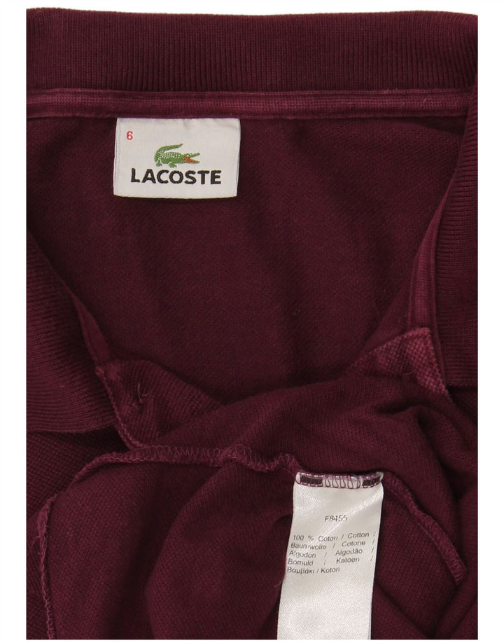 Polo da uomo LACOSTE taglia 6 XL in cotone marrone