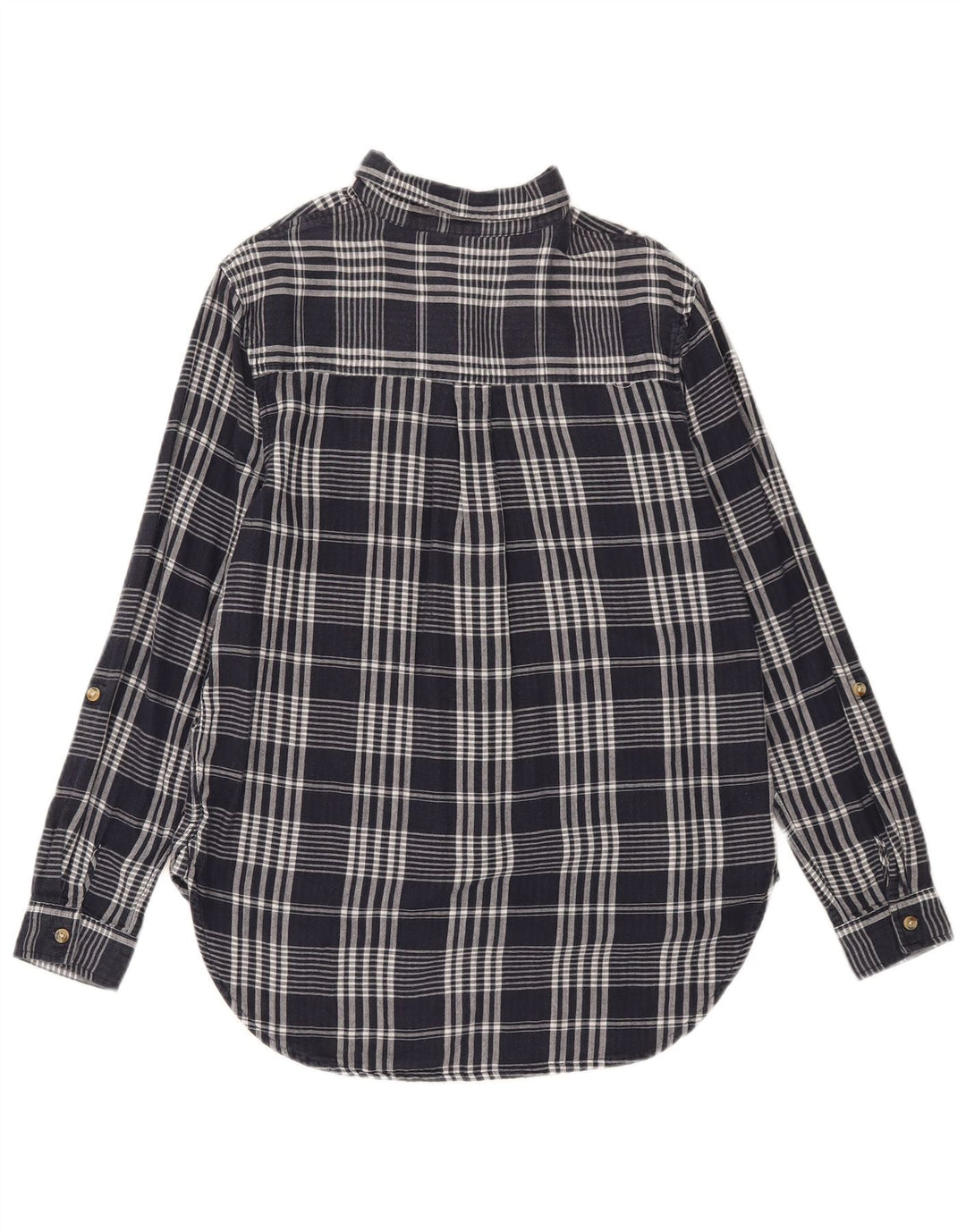 Camicia oversize da donna Marks & Spencer UK 8 piccola in cotone a quadri blu navy
