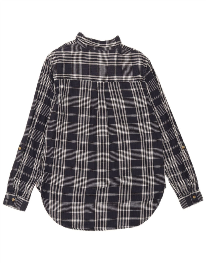 Camicia oversize da donna Marks & Spencer UK 8 piccola in cotone a quadri blu navy