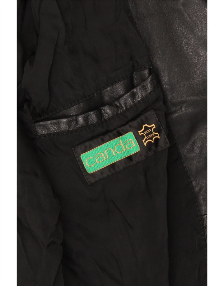 CANDA Womens Leather Jacket UK 18 XL Black Leather Vintage Canda and Second-Hand Canda from Messina Hembry 