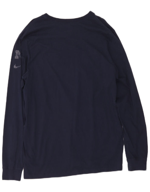 Nike Michigan Graphic Top da uomo a maniche lunghe XL in cotone blu navy
