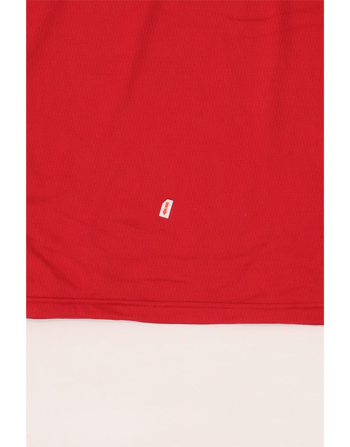 IZOD Mens Zip Neck Top Long Sleeve Medium Red Polyester Vintage Izod and Second-Hand Izod from Messina Hembry 