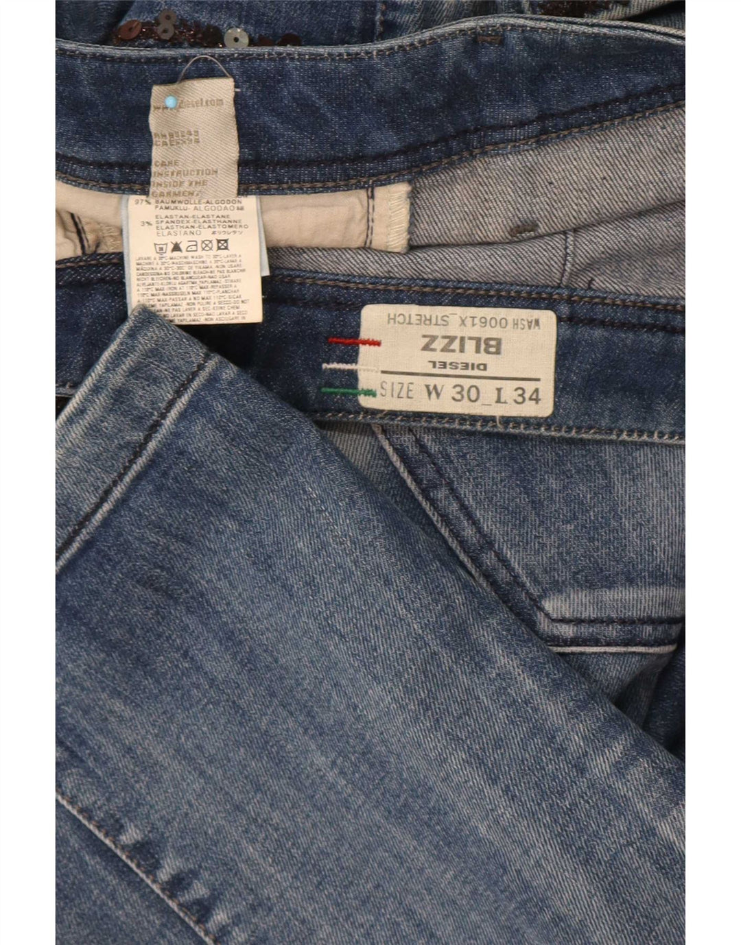 Jeans da donna Diesel Blizz Slim W30 L34 cotone blu