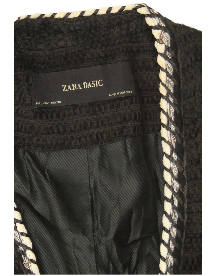 Giacca blazer aperta da donna Zara UK 14 grande nera