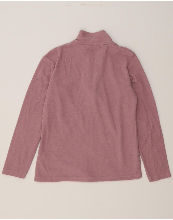 MOUNTAIN WAREHOUSE Womens Zip Neck Fleece Jumper UK 12 Medium Pink Vintage Mountain Warehouse and Second-Hand Mountain Warehouse from Messina Hembry 