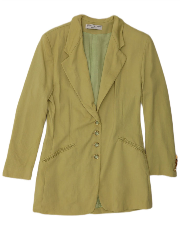Giacca blazer vintage da donna a 4 bottoni IT 44 viscosa kaki media