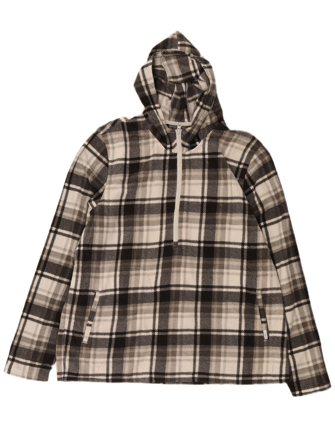 Maglione in pile da uomo con cappuccio e zip O'Neill 2XL poliestere a quadri grigio