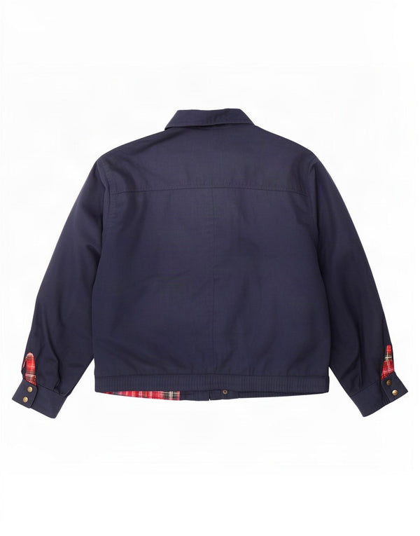 Giubbotto bomber da uomo vintage UK 40 grande poliestere blu navy