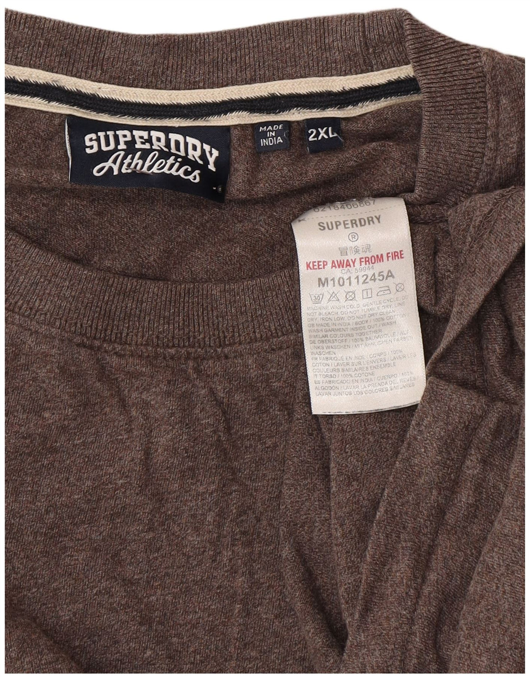 T-shirt da uomo Superdry Top 2XL in cotone marrone