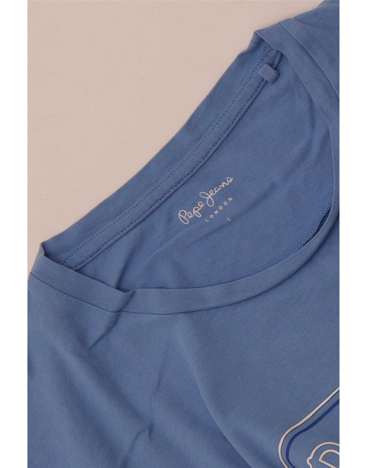 T-shirt grafica da donna PEPE Jeans piccola blu