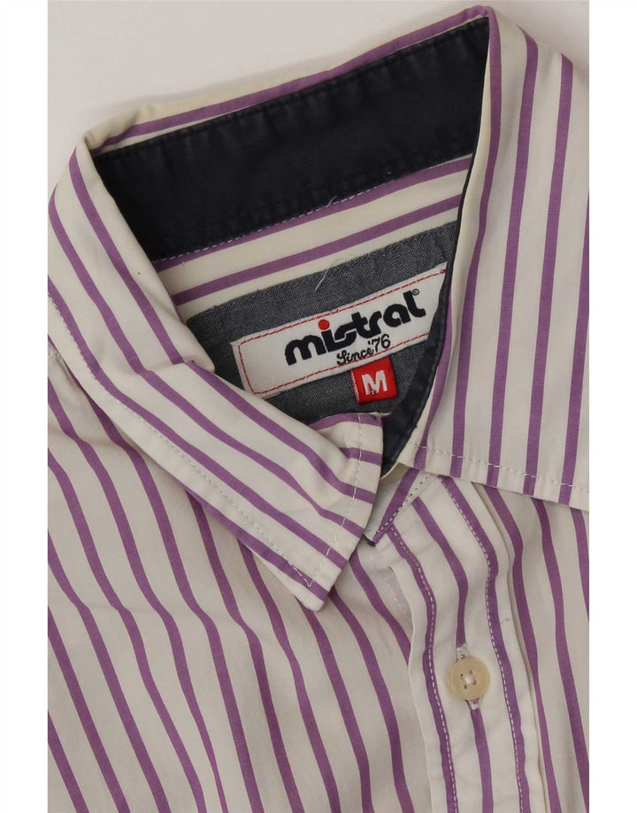 Camicia da uomo Mistral a righe bianche medie