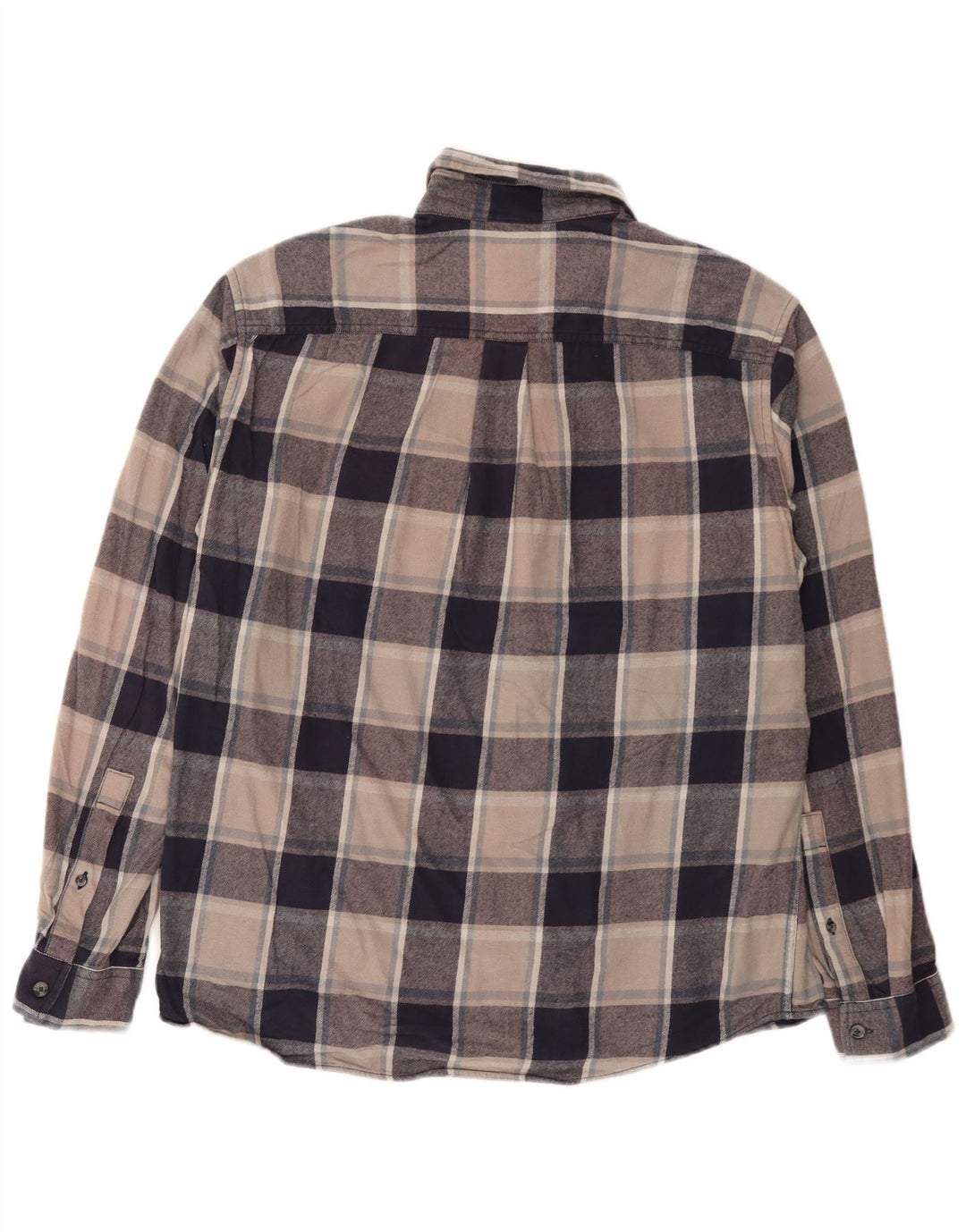 Eddie Bauer Camicia da uomo in flanella di cotone a quadri multicolore grande