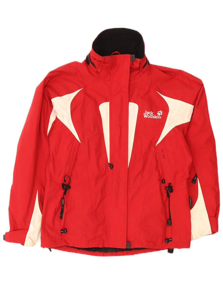 Giacca a vento da donna Jack Wolfskin UK 10 Small Red Colourblock