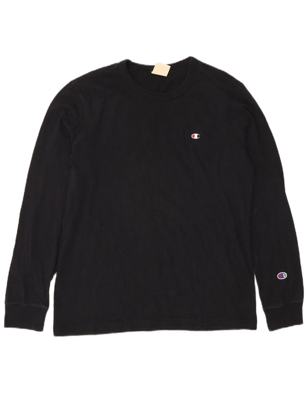 Maglia da uomo a maniche lunghe Champion XS in cotone nero