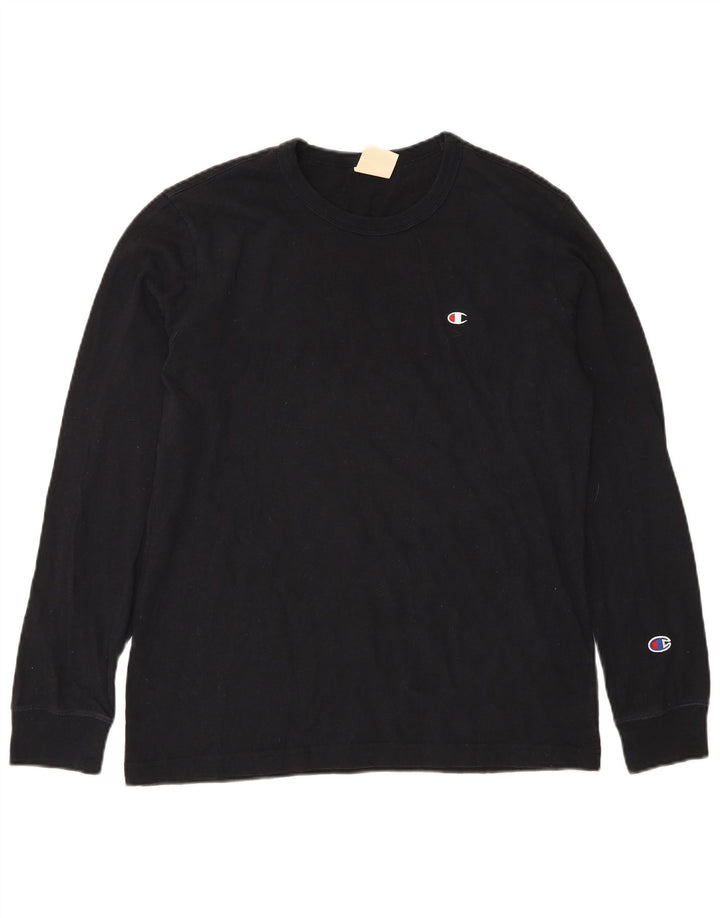 Maglia da uomo a maniche lunghe Champion XS in cotone nero