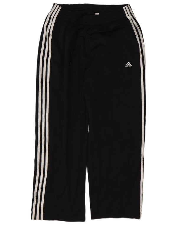 Pantaloni da tuta da uomo Adidas Large neri in poliestere sportivo