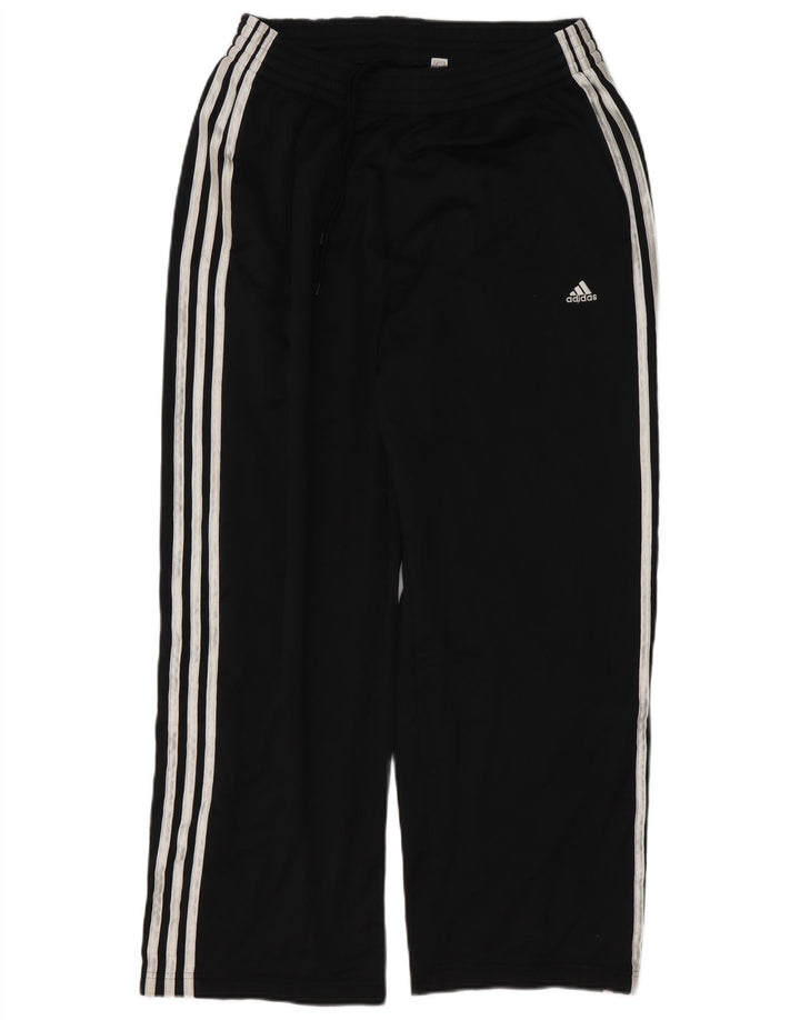 Pantaloni da tuta da uomo Adidas Large neri in poliestere sportivo
