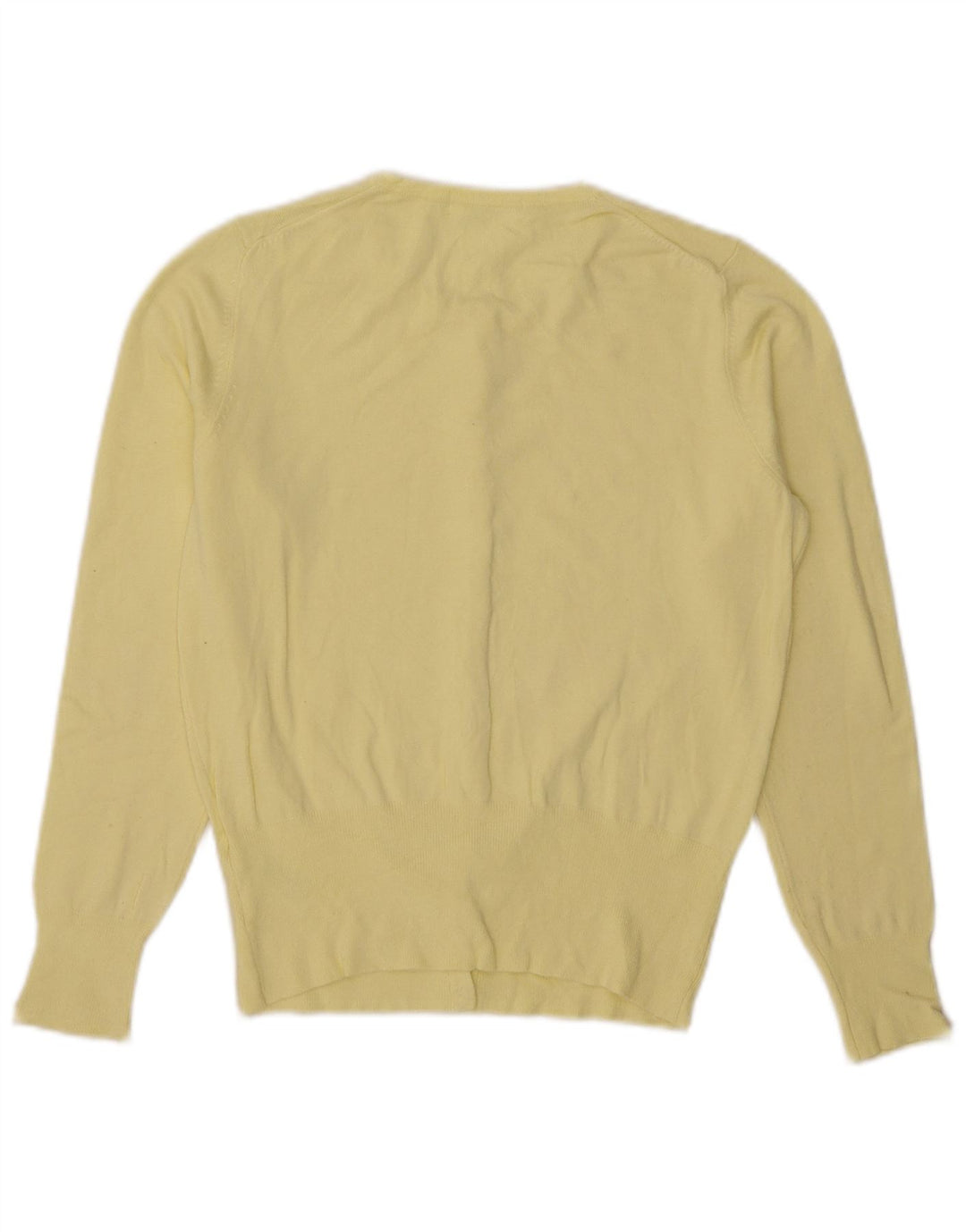 Maglione cardigan da donna Marks & Spencer UK 12 Viscosa giallo medio
