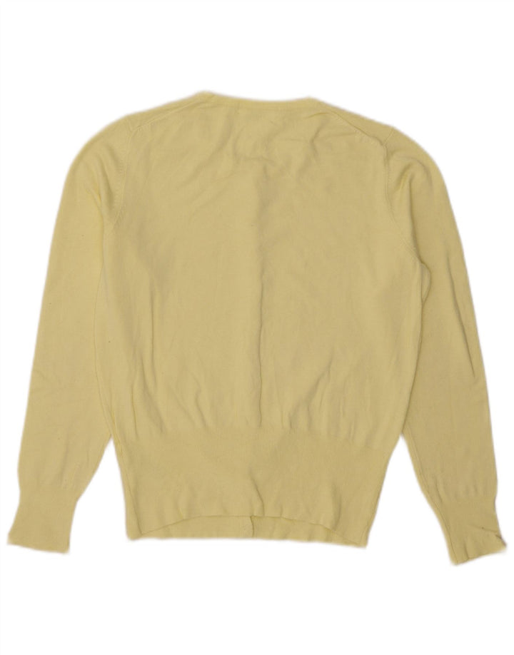 Maglione cardigan da donna Marks & Spencer UK 12 Viscosa giallo medio