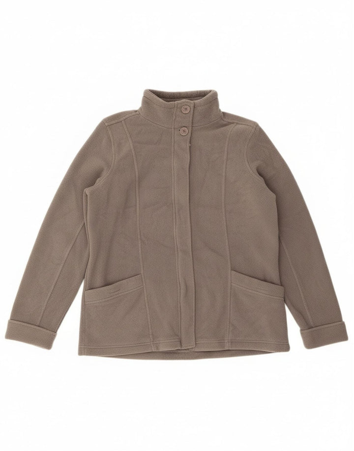 Giacca in pile oversize da donna Marks & Spencer UK 12 Poliestere grigio medio