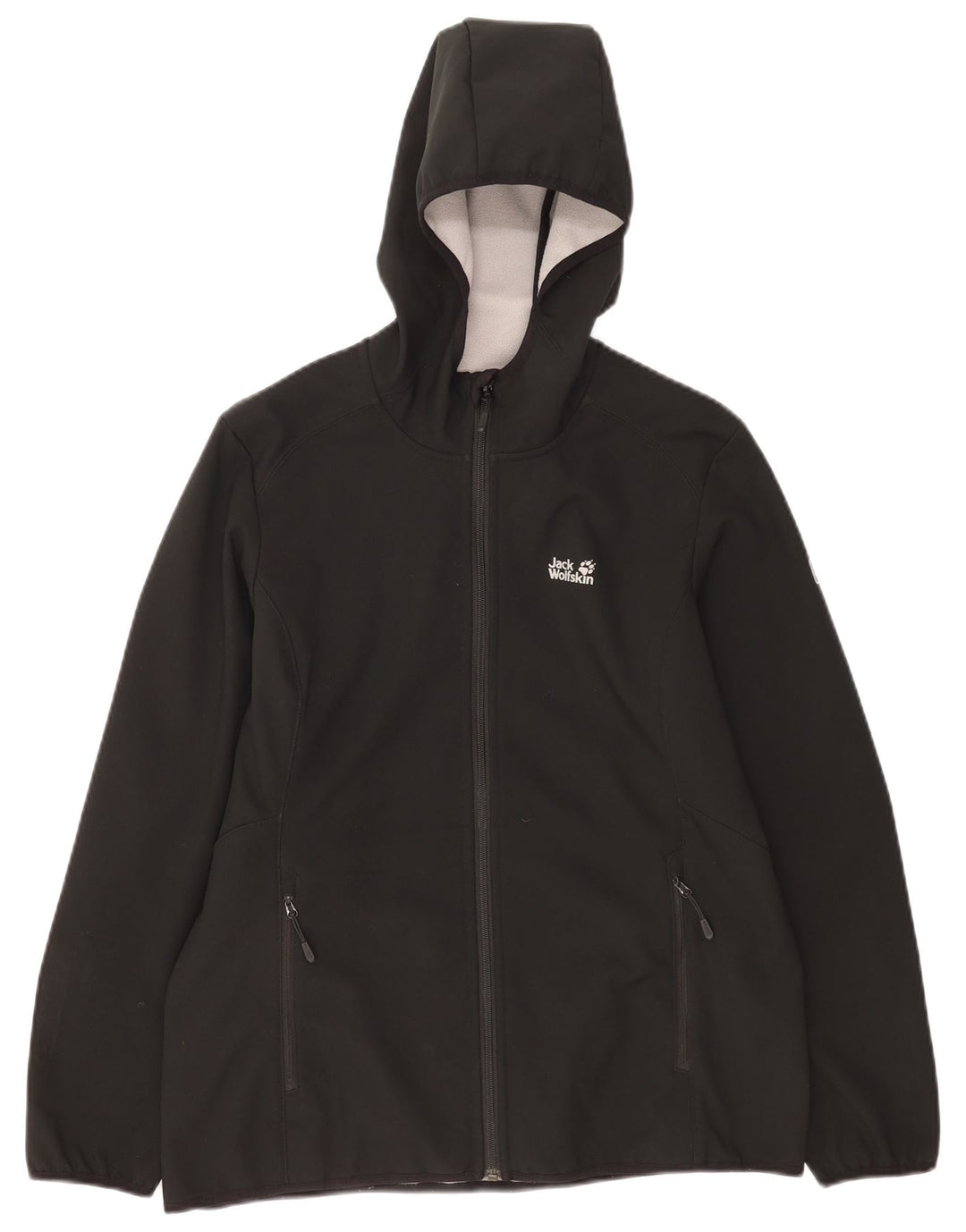 Giacca a vento con cappuccio da donna Jack Wolfskin UK 14/16 grande nera