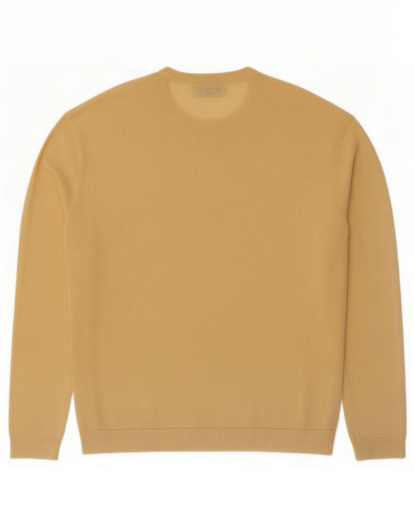 Maglione maglione girocollo da uomo Zara XL in cotone giallo