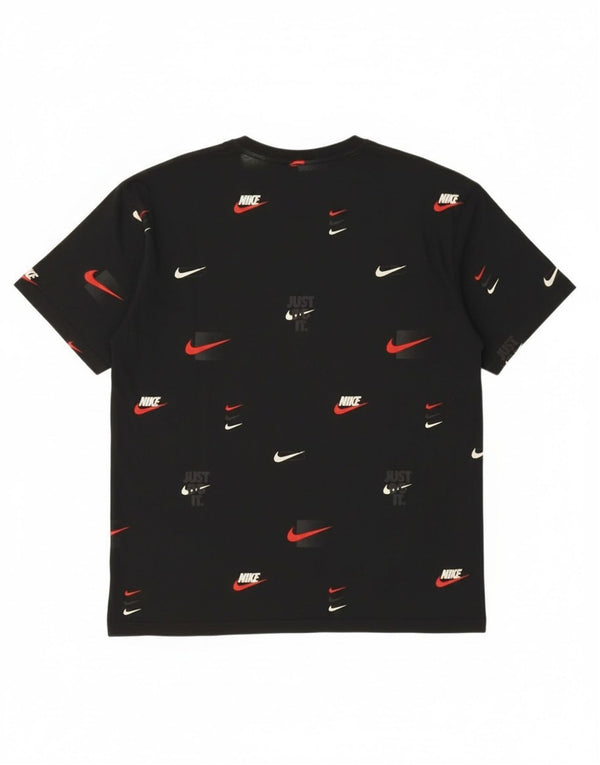 T-shirt grafica da uomo Nike Loose Fit, taglia grande, in cotone nero