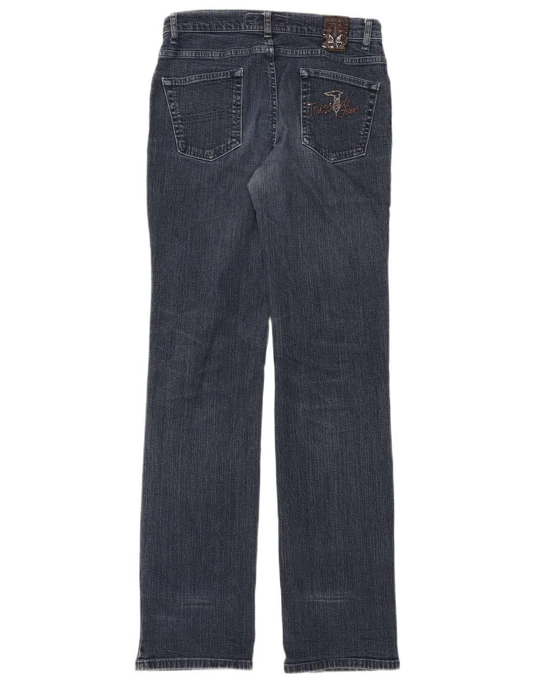 Jeans Dritti Donna Trussardi W28 L35 Blu Navy Cotone