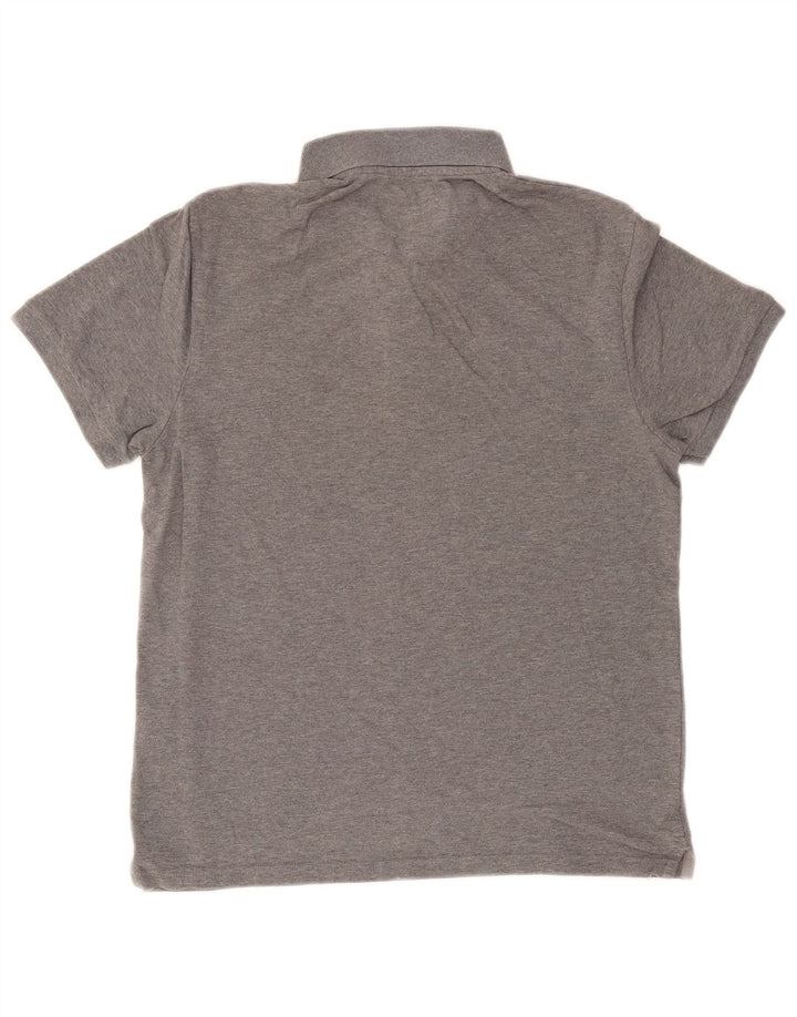 Polo da uomo Lyle & Scott in cotone chiazzato grigio medio