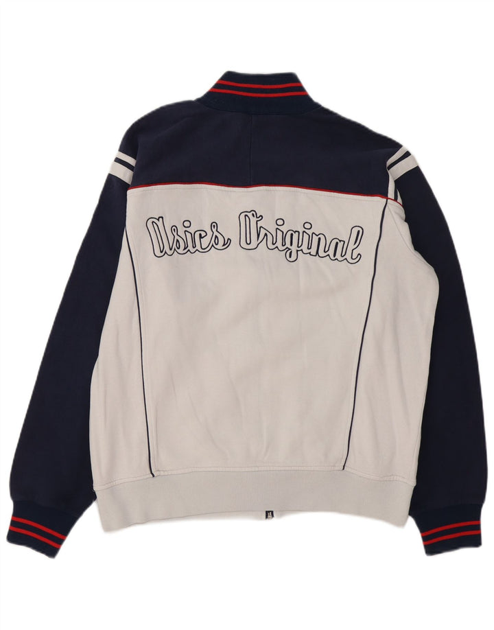 Giacca da tuta grafica ASICS da uomo, giacca grande, colore bianco