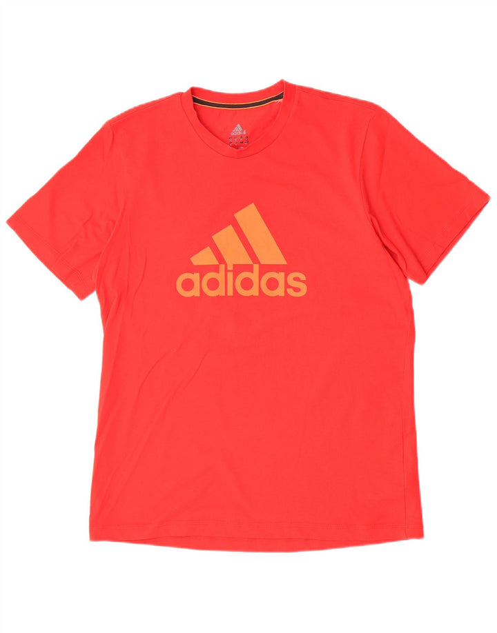 T-shirt da uomo Adidas Top in cotone rosso medio