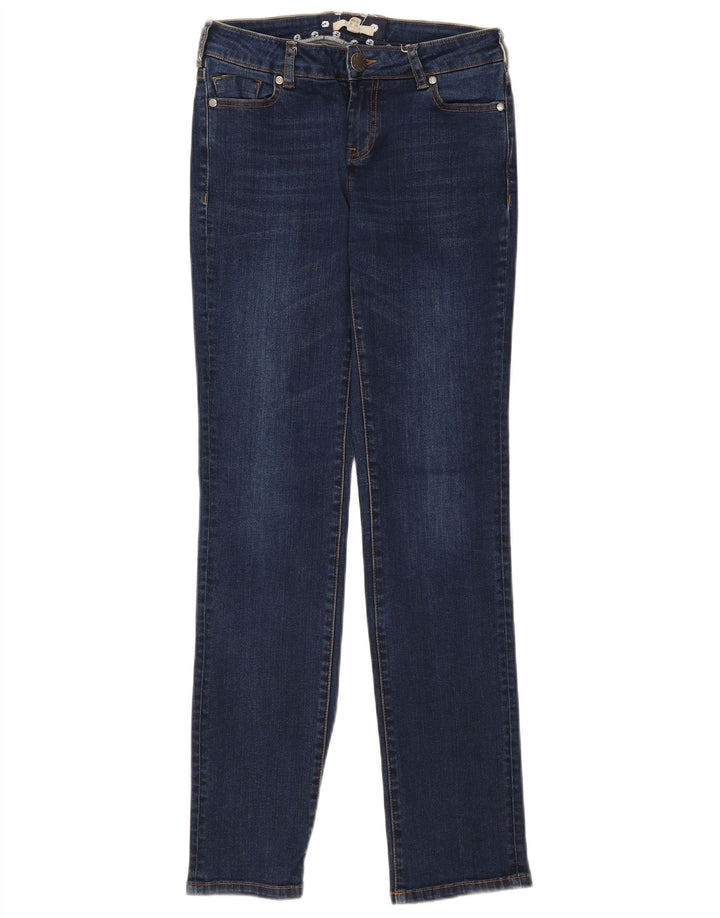 Jeans dritti da donna White Stuff UK 12 medio W28 L30 cotone blu navy