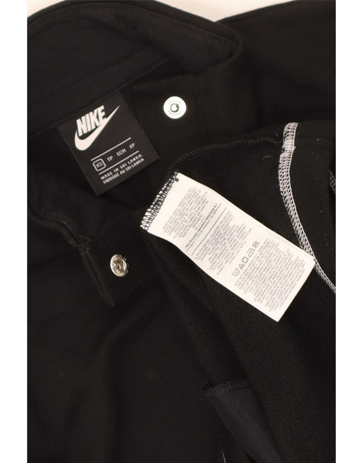 Felpa oversize Nike Swoosh da donna UK 6 XS poliestere nero