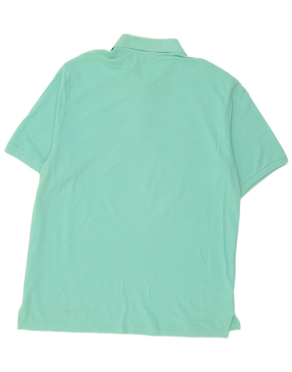 Polo da uomo Yves Saint Laurent 2XL in cotone turchese