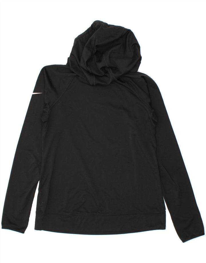 NIKE Womens Dri Fit Hoodie Jumper UK 12 Medium Black Polyester Vintage Nike and Second-Hand Nike from Messina Hembry 