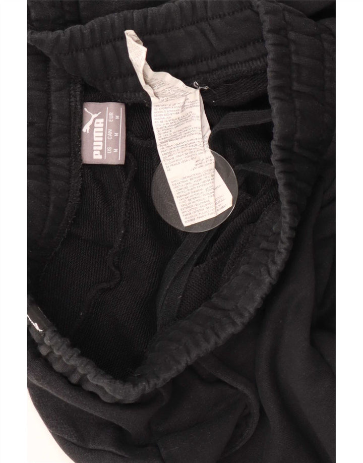 Pantaloni da tuta da uomo Puma in cotone nero medio