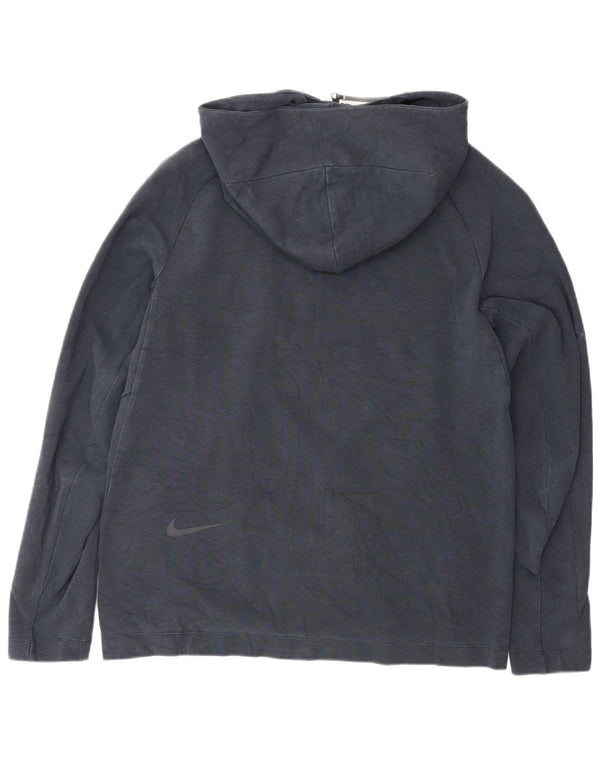 Maglione con cappuccio e zip da uomo NIKE medio blu navy