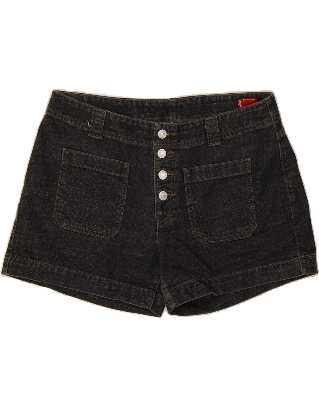 LEVI'S Womens Denim Shorts UK 16 Large W34 Grey Cotton Vintage Levi's and Second-Hand Levi's from Messina Hembry 