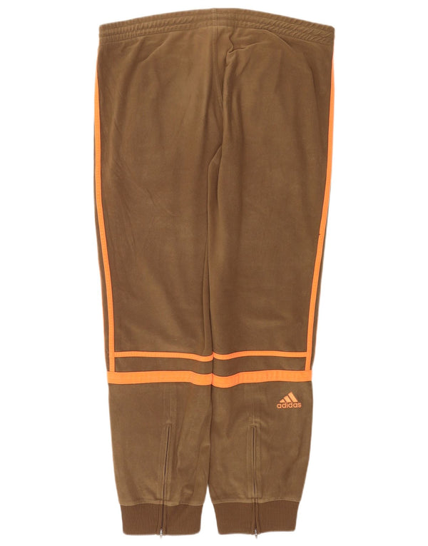 Pantaloni da tuta da donna in pile Adidas Joggers UK 16 Large Beige Poliestere