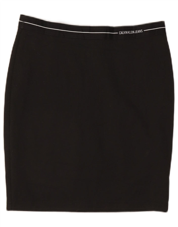 CALVIN KLEIN Gonna tubino da donna grande W32 poliestere nero