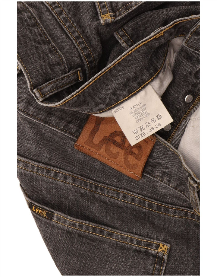 Jeans dritti da uomo Lee Seattle W36 L28 cotone grigio